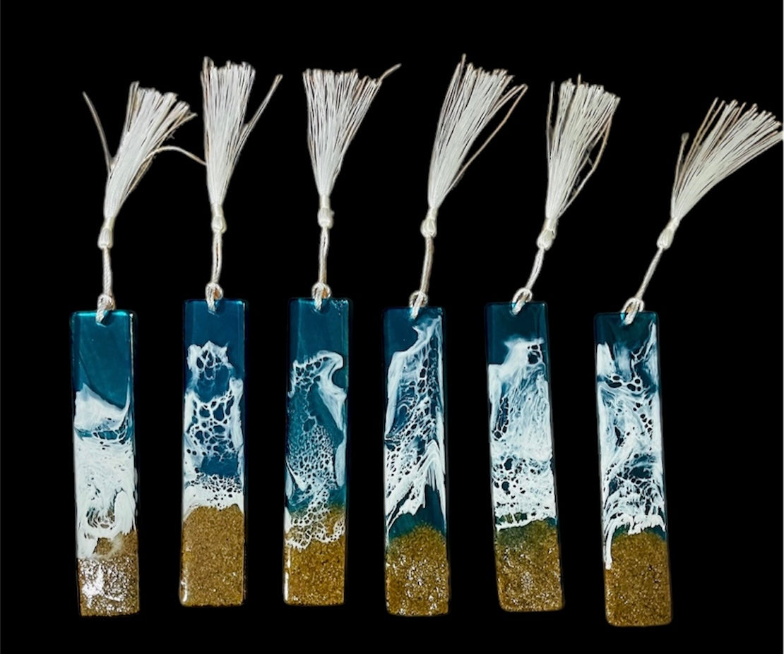 Ocean Resin Bookmarks with Real Sand
