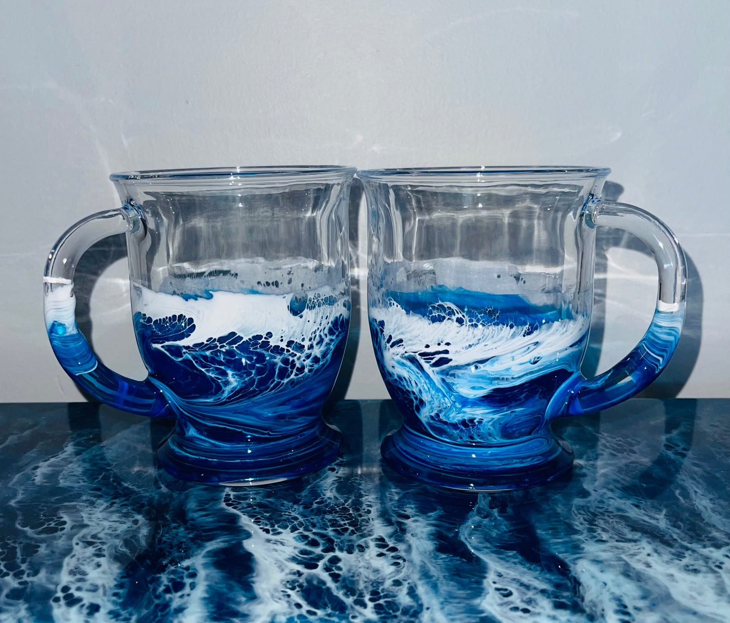 Ocean Resin Glass Coffee Mug