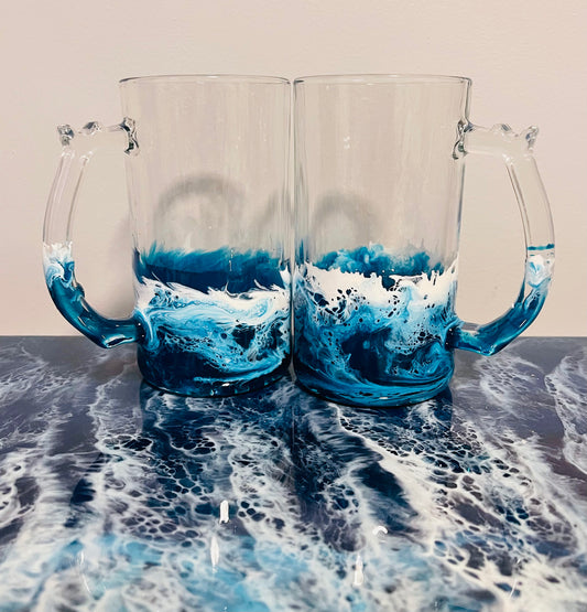 Ocean Resin Beer Mugs